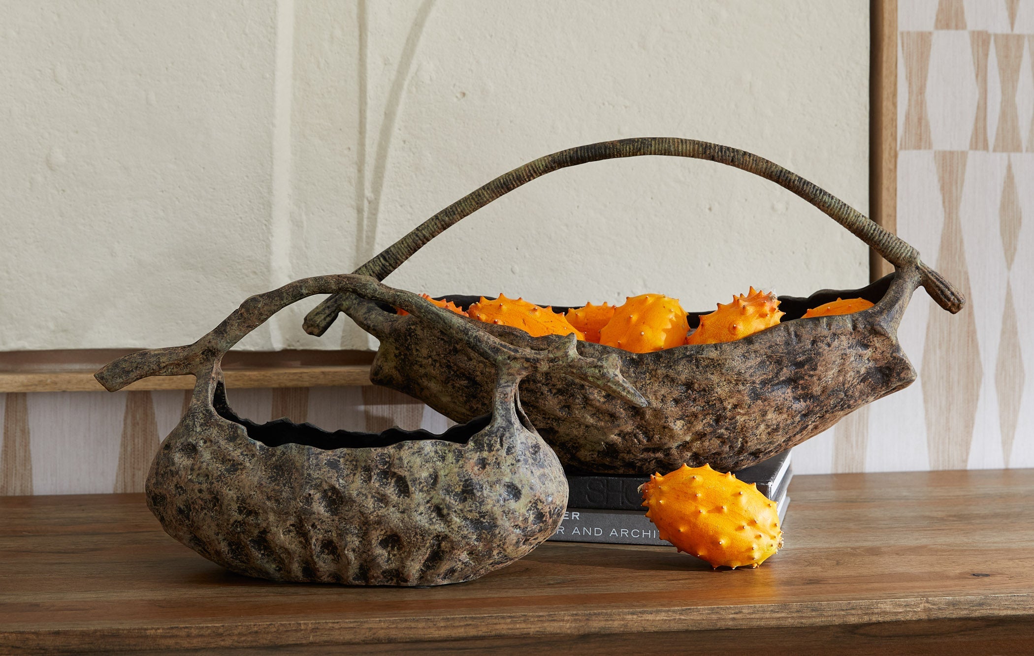 Cyan Design 12109 Basket, Rustic | Organic, Antique Ochre