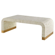 Cyan Design 12114 Cocktail Table, Hand-Cut Natural Bone | Brass Finish