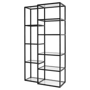 Cyan Design 12116 Etagere, Fixed Glass Shelves, Matte Black Finish