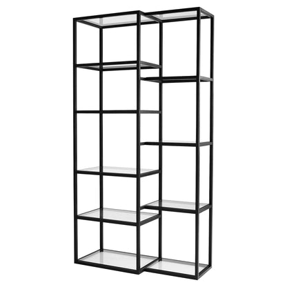 Cyan Design 12116 Etagere, Fixed Glass Shelves, Matte Black Finish