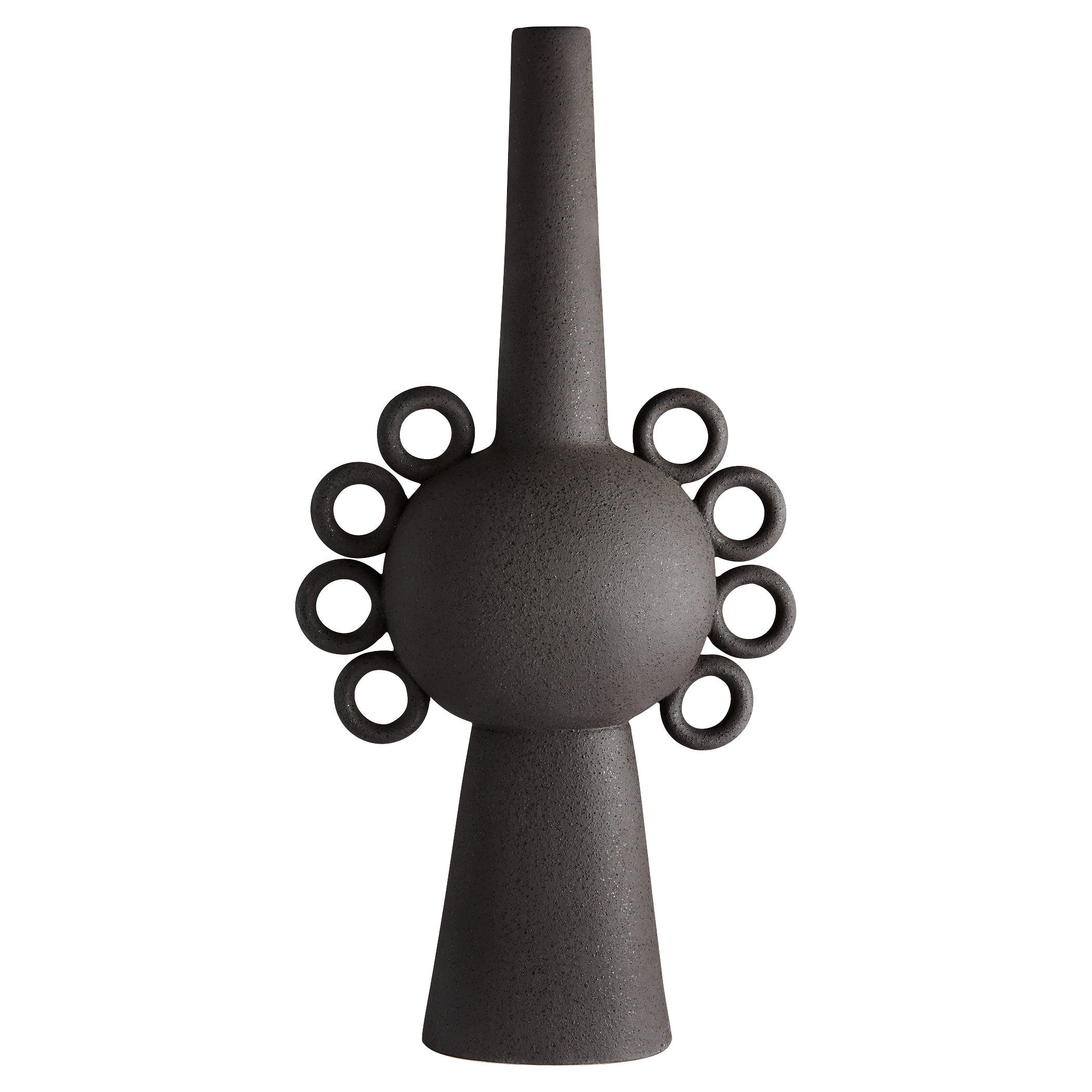 Cyan Design 12126 Ringlets Vase, Unique Design, Black
