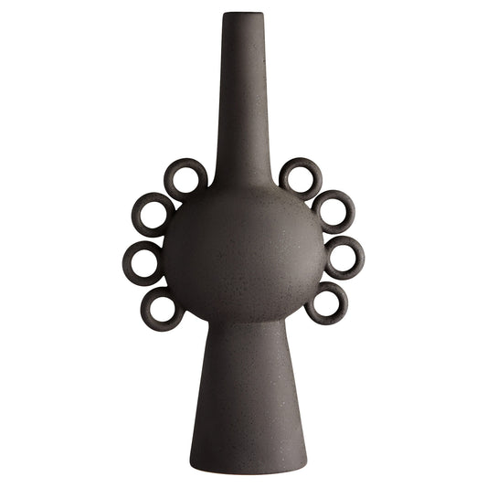 Cyan Design 12127 Ringlets Vase, Unusual Aesthetic Design, Black