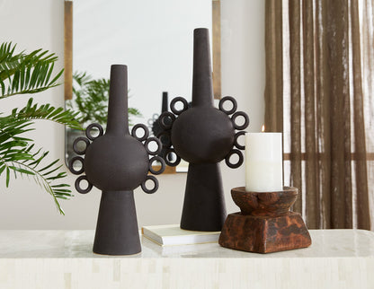 Cyan Design 12127 Ringlets Vase, Unusual Aesthetic Design, Black