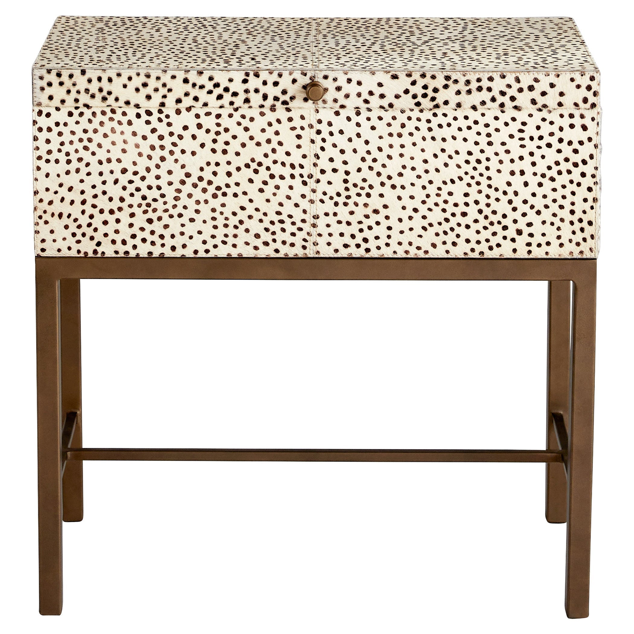 Cyan Design Gaborone 12133 Container, Off White | Brown | Antique Brass