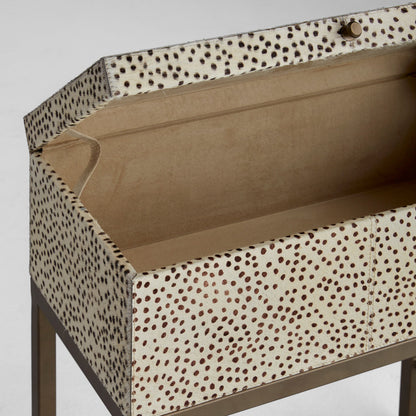 Cyan Design Gaborone 12133 Container, Off White | Brown | Antique Brass