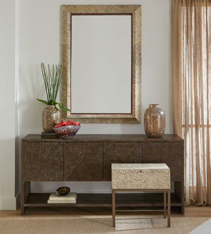 Cyan Design Gaborone 12133 Container, Off White | Brown | Antique Brass