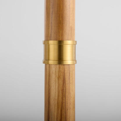 Cyan Design Broadway 12138 Floor Lamp, UL Damp Rated, Antique Brass|Teak