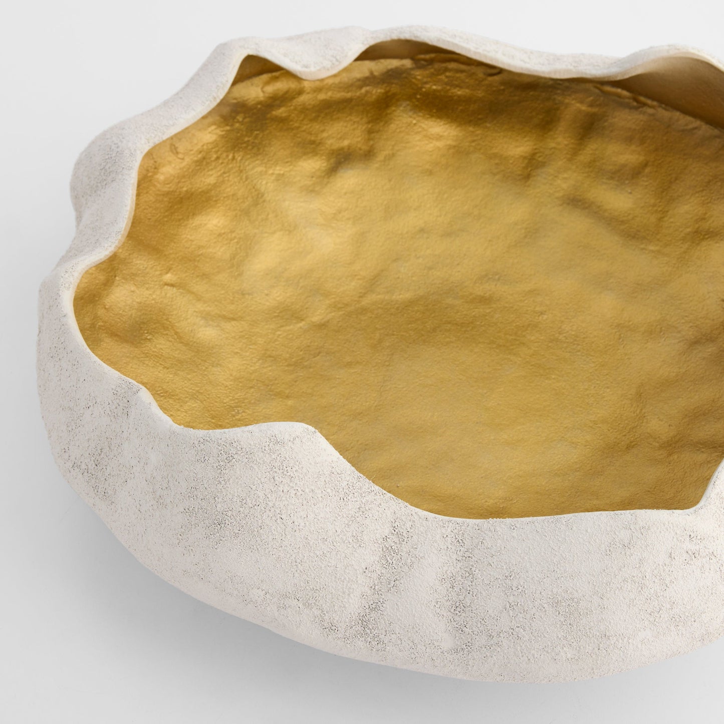 Cyan Design Selene 12159 Bowls, Cast Aluminum, White | Gold