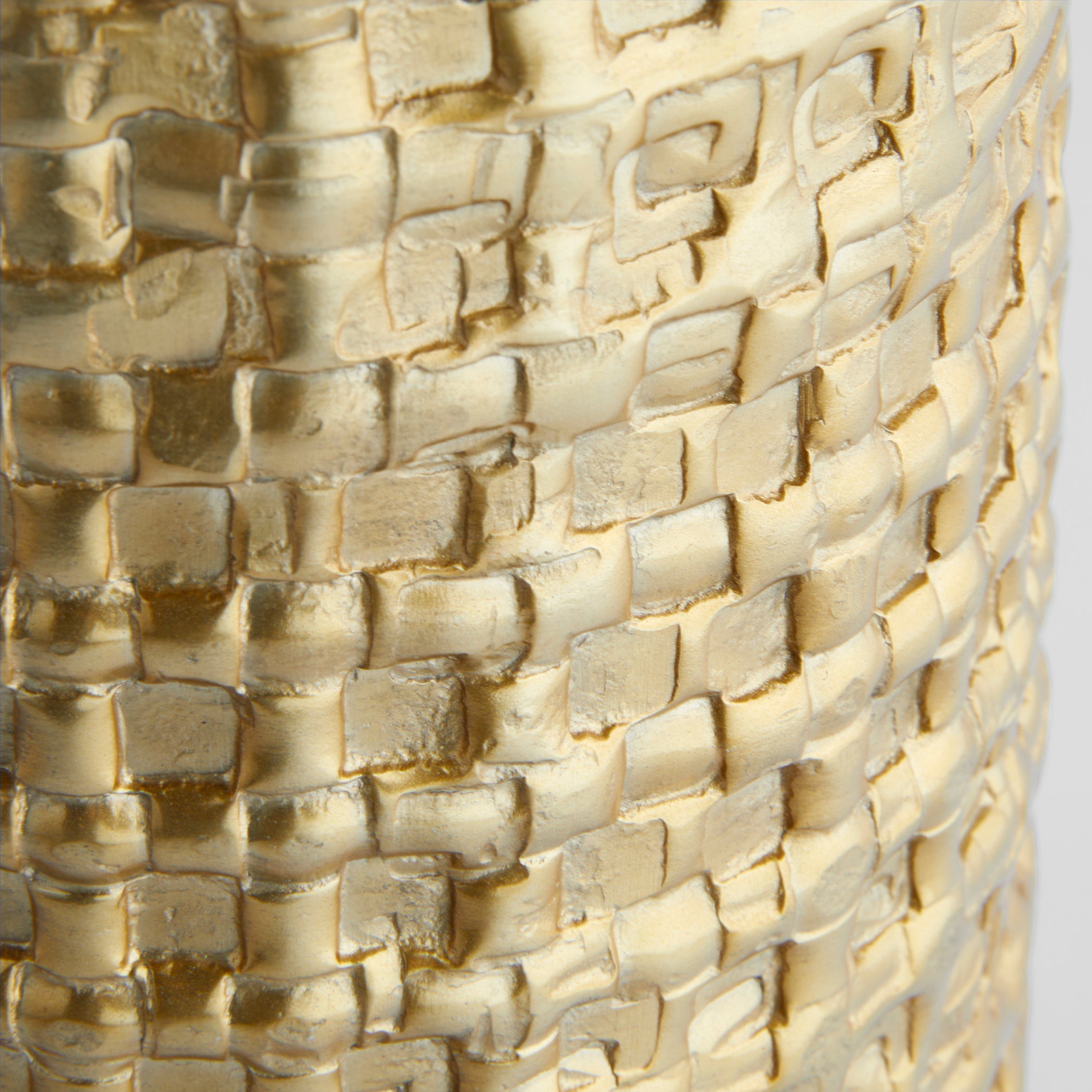 Cyan Design 12163 Vase, Home Decor, Embossed Geometric Pattern, Gold