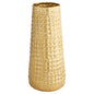Cyan Design 12163 Vase, Home Decor, Embossed Geometric Pattern, Gold