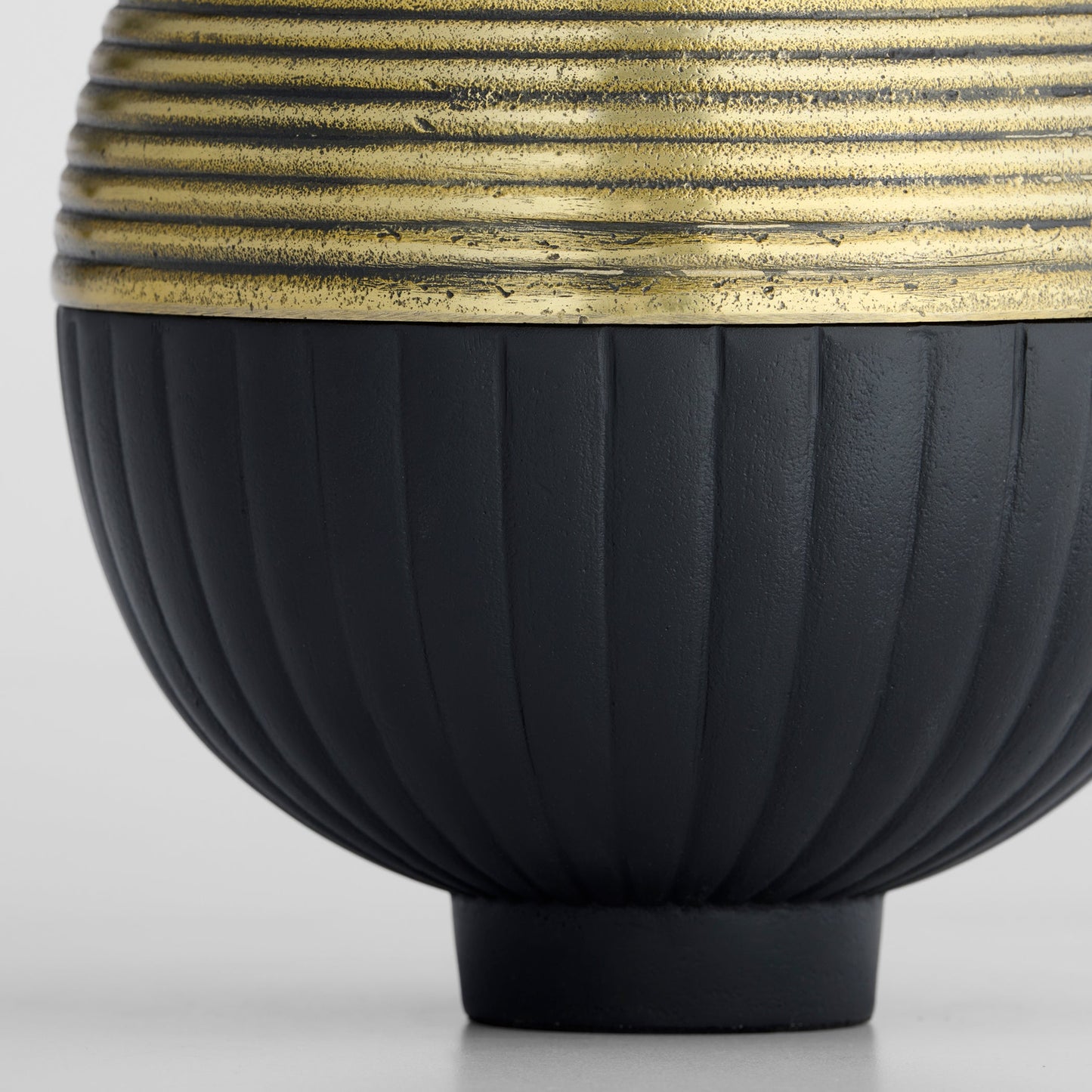 Cyan Design 12166 Box Decorative Container, Versatile Design, Matte Black | Antique Brass