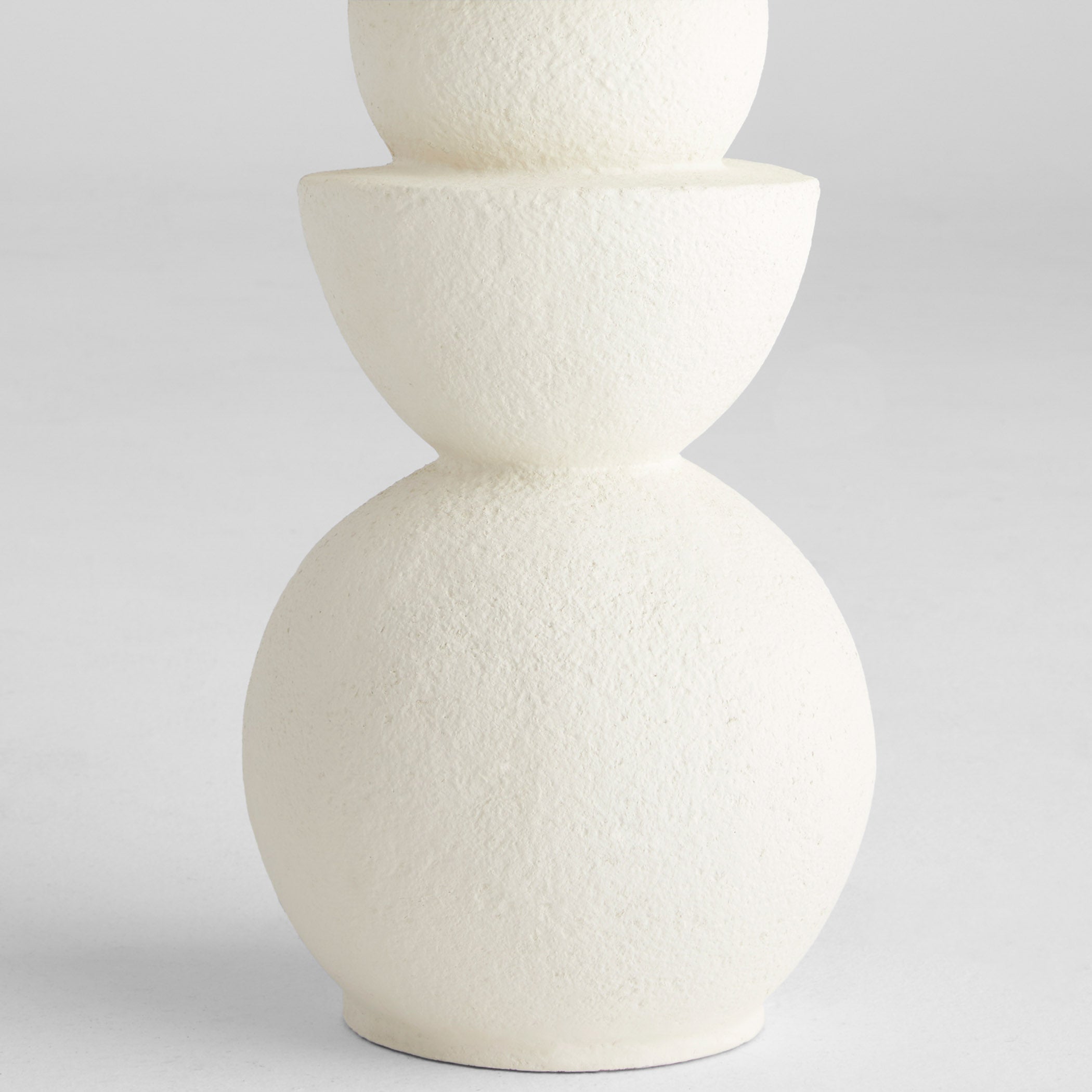 Cyan Design 12170 Side Table, Hemisphere, Hand Applied Texture, Off-White