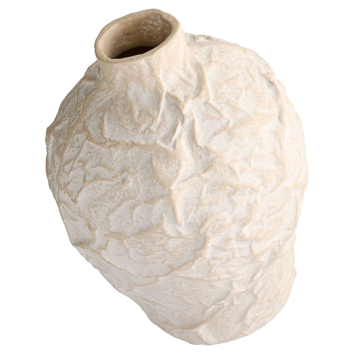 Cyan Design Zimurtu 12173 Vase, Hand Applied Texture, Off-White