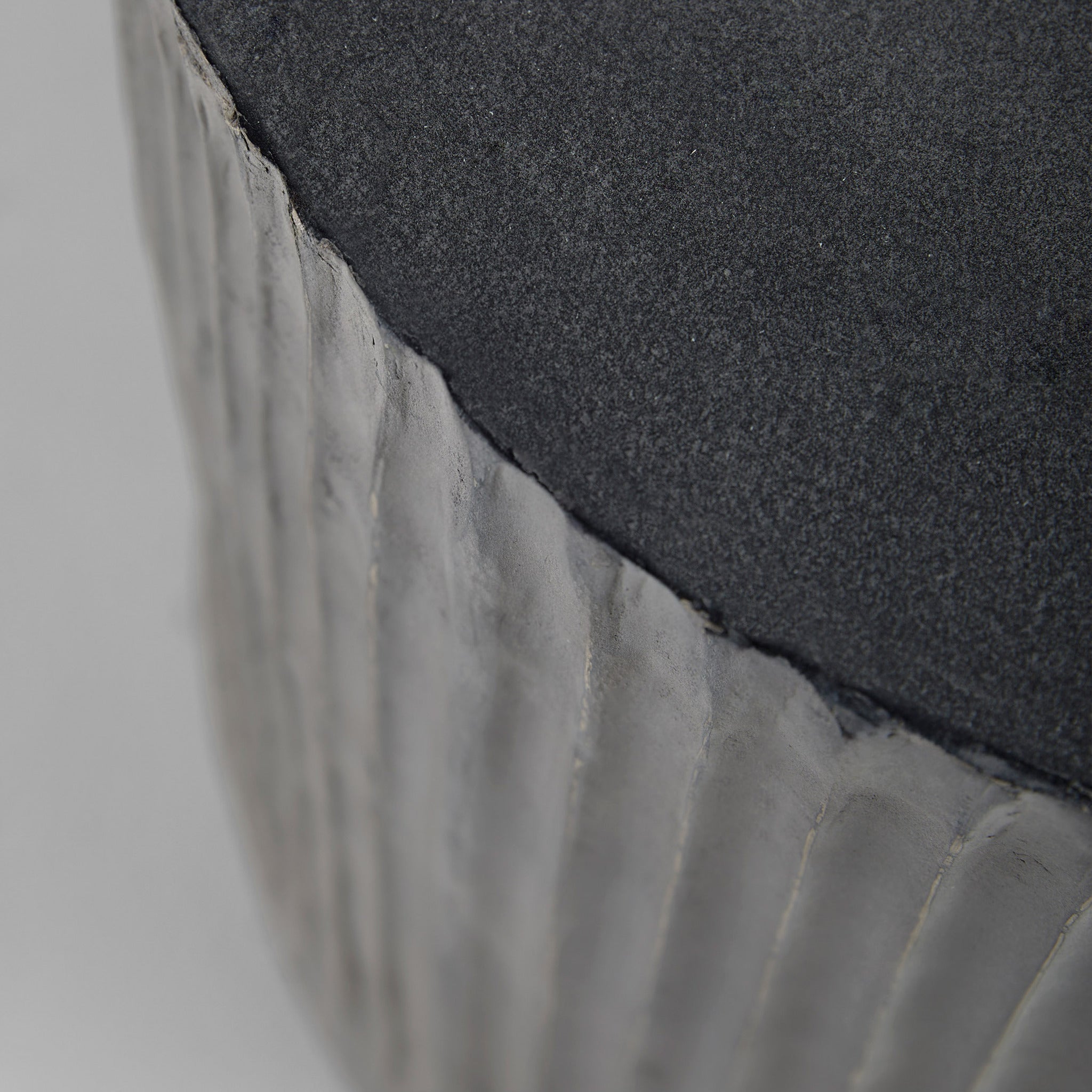 Cyan Design 12174 Accent Table, Hand Carved Fluting, Grey