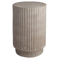 Cyan Design 12174 Accent Table, Hand Carved Fluting, Grey