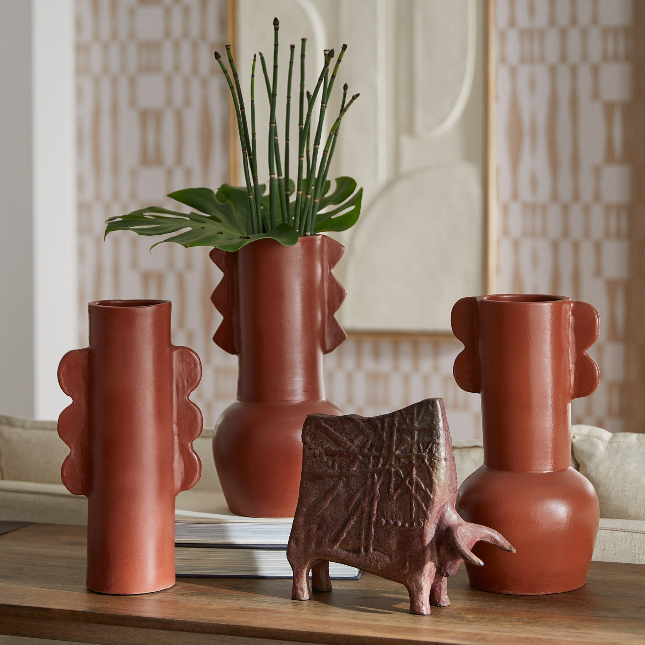 Cyan Design Nolan 12175 Wall Decor, Off-White | Walnut