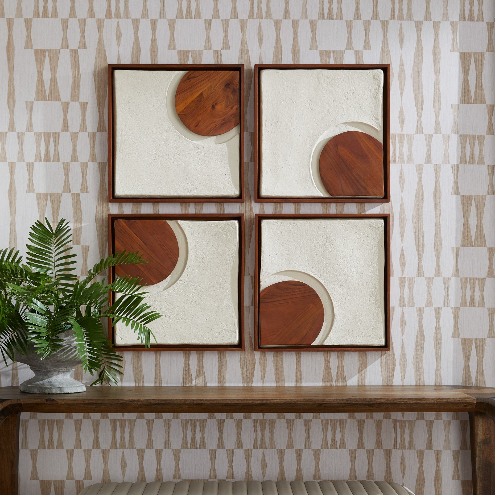 Cyan Design Rhys 12177 Wall Decor, Off-White | Walnut