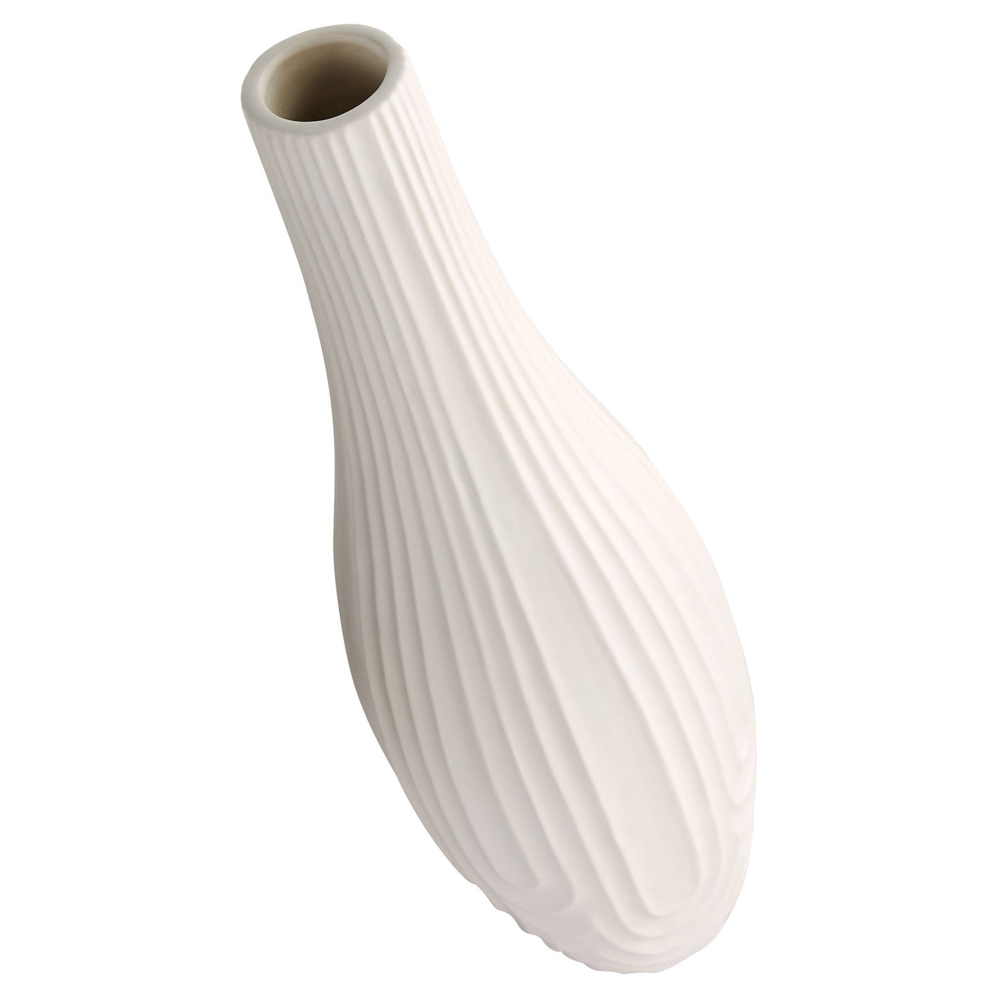 Cyan Design 12184 Vase, Home Decor, Debossed Texture, White