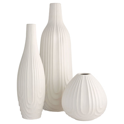 Cyan Design 12184 Vase, Home Decor, Debossed Texture, White