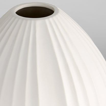 Cyan Design 12185 Vase, Modern Home Decor, Debossed Texture, White