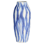 Cyan Design Ripple 12186 Vase, Chalk White | Blue