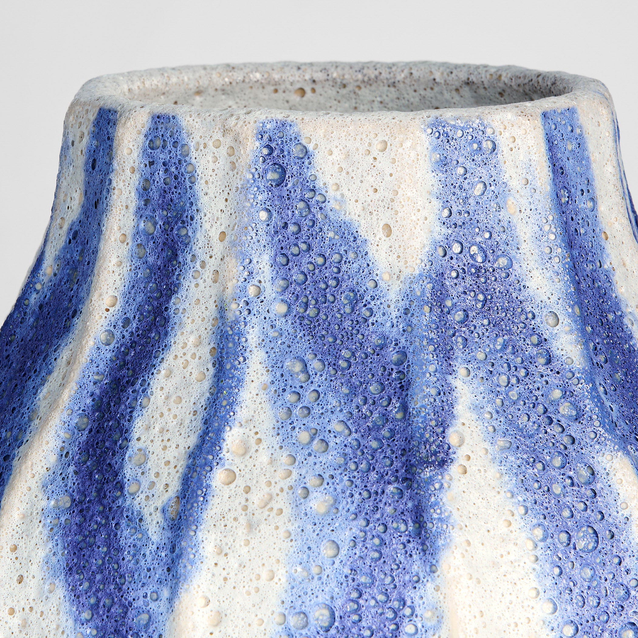 Cyan Design Ripple 12186 Vase, Chalk White | Blue