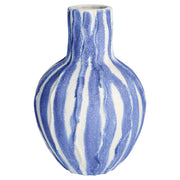 Cyan Design 12187 Vase, Ripple, Reactive Glaze | Debossed Texture, Chalk White | Blue