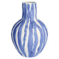 Cyan Design 12187 Vase, Ripple, Reactive Glaze | Debossed Texture, Chalk White | Blue
