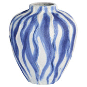 Cyan Design Ripple 12188 Vase, Earthenware, Reactive Glaze, Chalk White | Blue