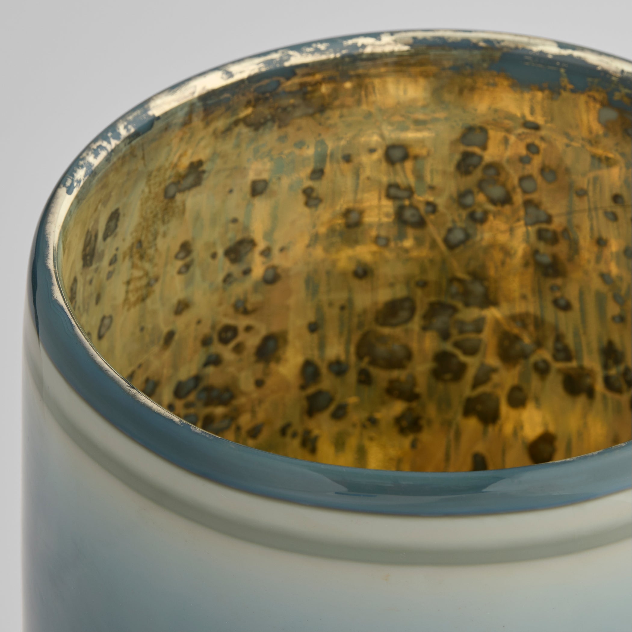 Cyan Design 12189 Vase, Tiedye, Milky Matte Blue