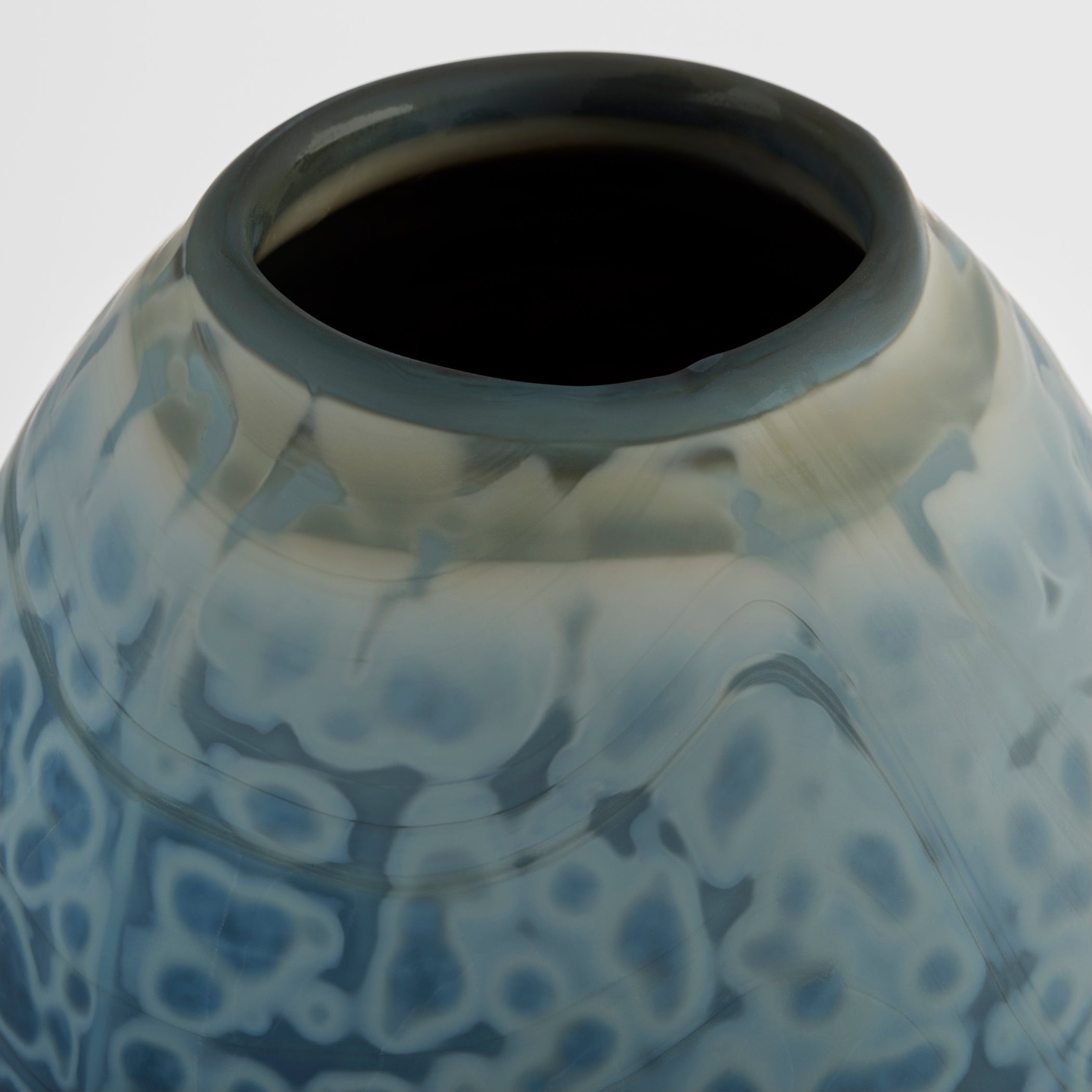 Cyan Design Tiedye 12190 Vase, UL Damp Rated, Milky Matte Blue