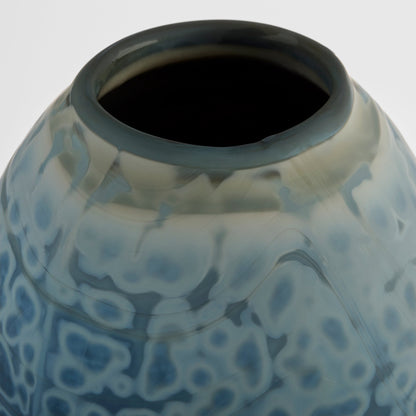 Cyan Design Tiedye 12190 Vase, UL Damp Rated, Milky Matte Blue
