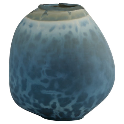 Cyan Design 12191 Vase, Tiedye, Milky Matte Blue
