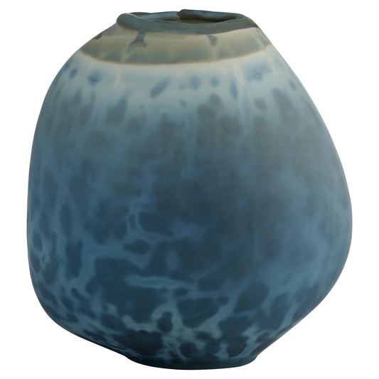 Cyan Design 12191 Vase, Tiedye, Milky Matte Blue