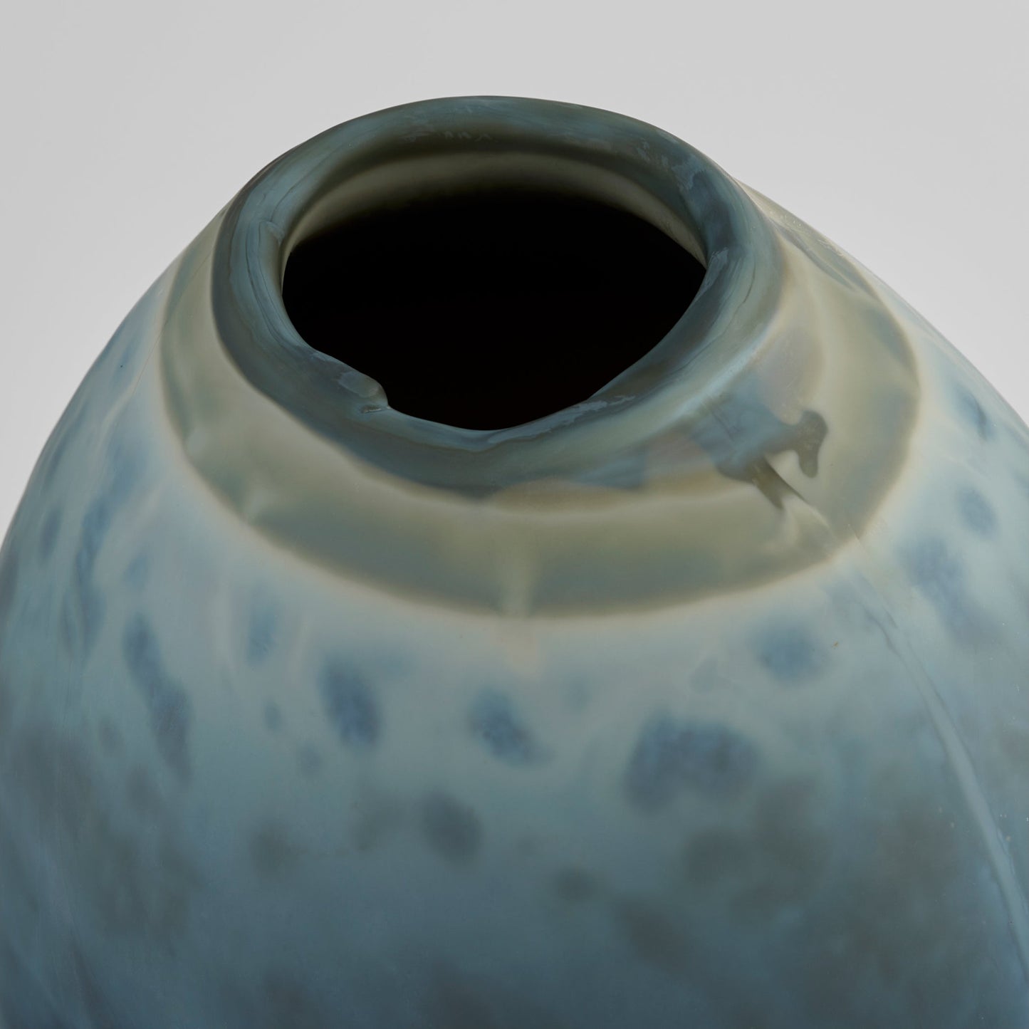 Cyan Design 12191 Vase, Tiedye, Milky Matte Blue