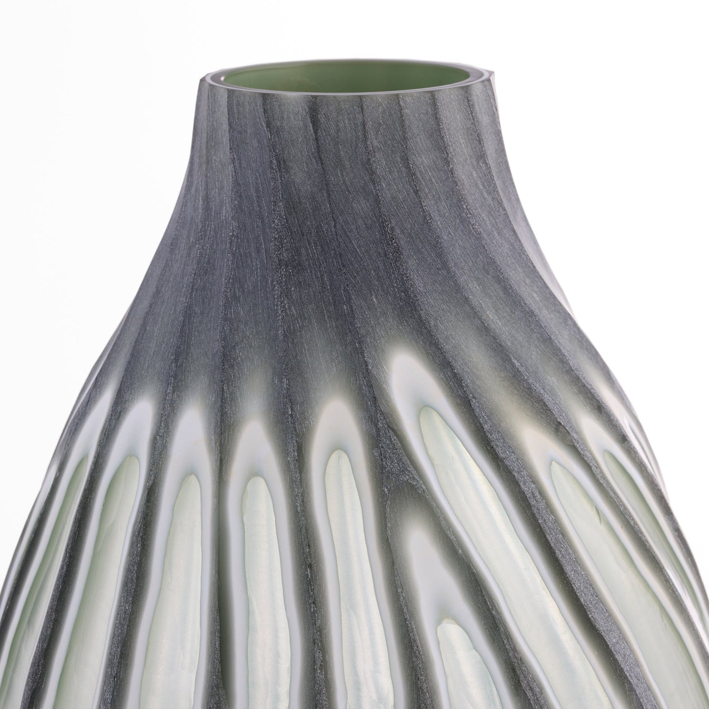 Cyan Design Kombu 12197 Vase,  Vase, Hand-Carved, Green