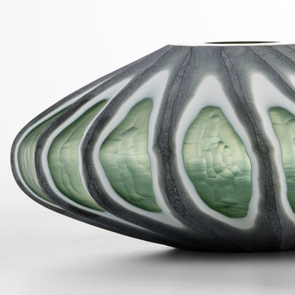 Cyan Design 12199 Vase, Hand-Carved Glass, Green
