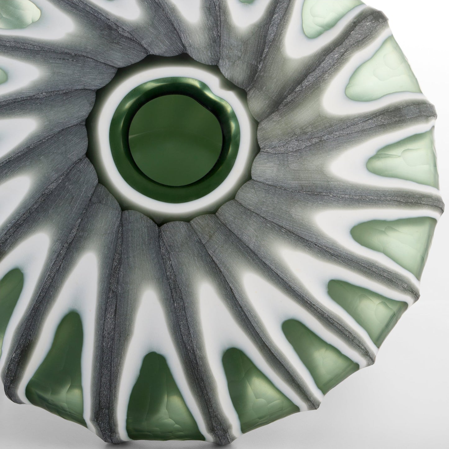 Cyan Design 12199 Vase, Hand-Carved Glass, Green