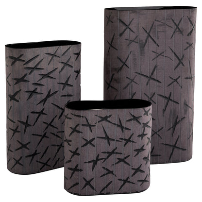 Cyan Design 12201 Vase, Type: Vase, Additional Attributes: Hand-Etched, Textured Finish, Dimensions: 14.5(w) x 14.5(h) x 13.25(L), Weight: 8.0 lbs