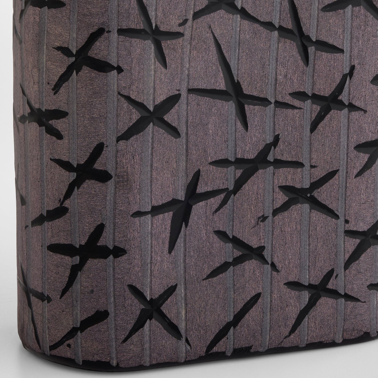 Cyan Design 12202 Vase, Type: Vase, Additional Attributes: Hand-Etched Cross-Hatch Pattern, Finish: Black