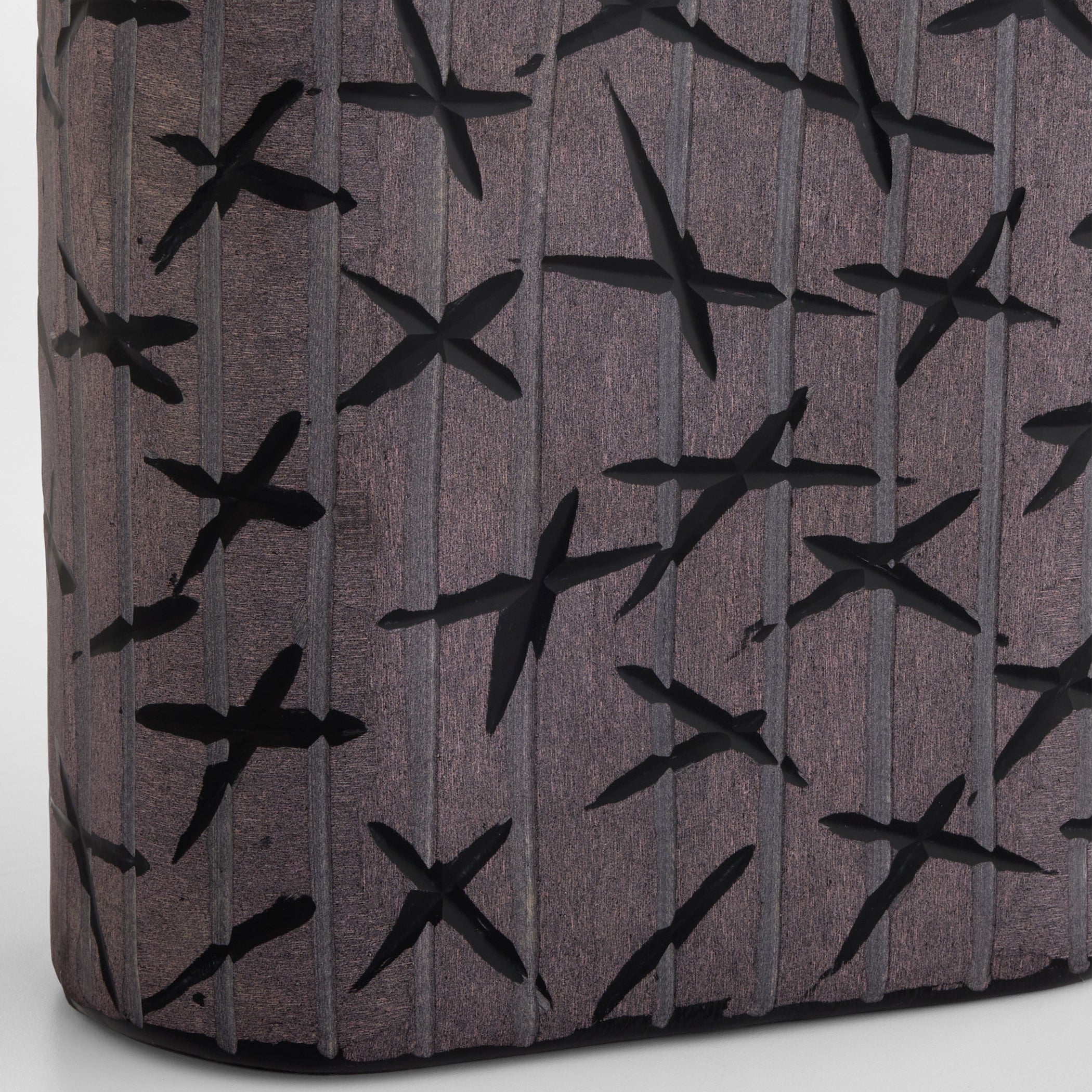Cyan Design 12202 Vase, Type: Vase, Additional Attributes: Hand-Etched Cross-Hatch Pattern, Finish: Black