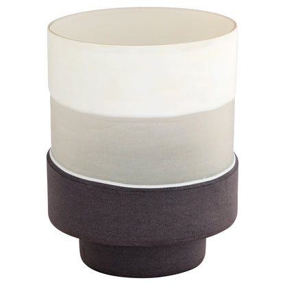 Cyan Design 12204 Vase, Cased Glass, Cream | Black