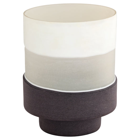 Cyan Design 12204 Vase, Cased Glass, Cream | Black