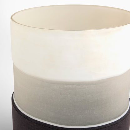 Cyan Design 12204 Vase, Cased Glass, Cream | Black