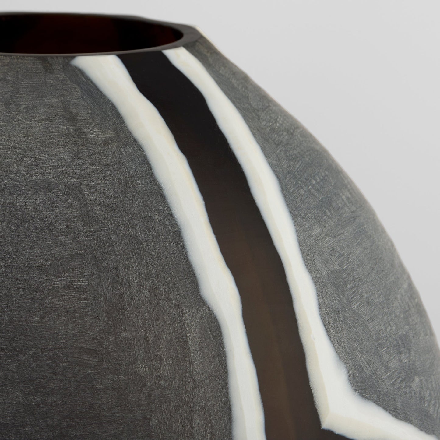 Cyan Design Calle 12206 Vase, Tribal-Inspired Design, Black | White | Grey