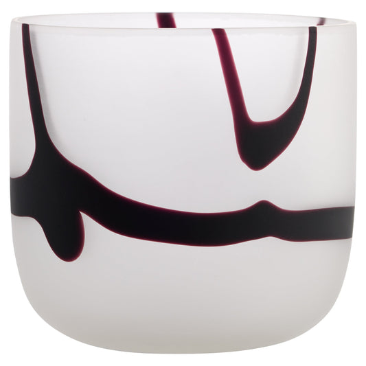 Cyan Design 12216 Vase, Home Decor, Luminescent Cased Glass, White | Black