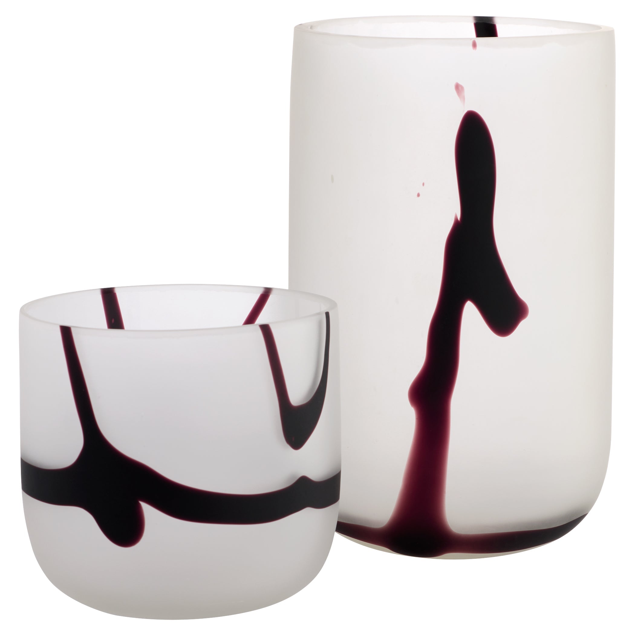 Cyan Design 12216 Vase, Home Decor, Luminescent Cased Glass, White | Black