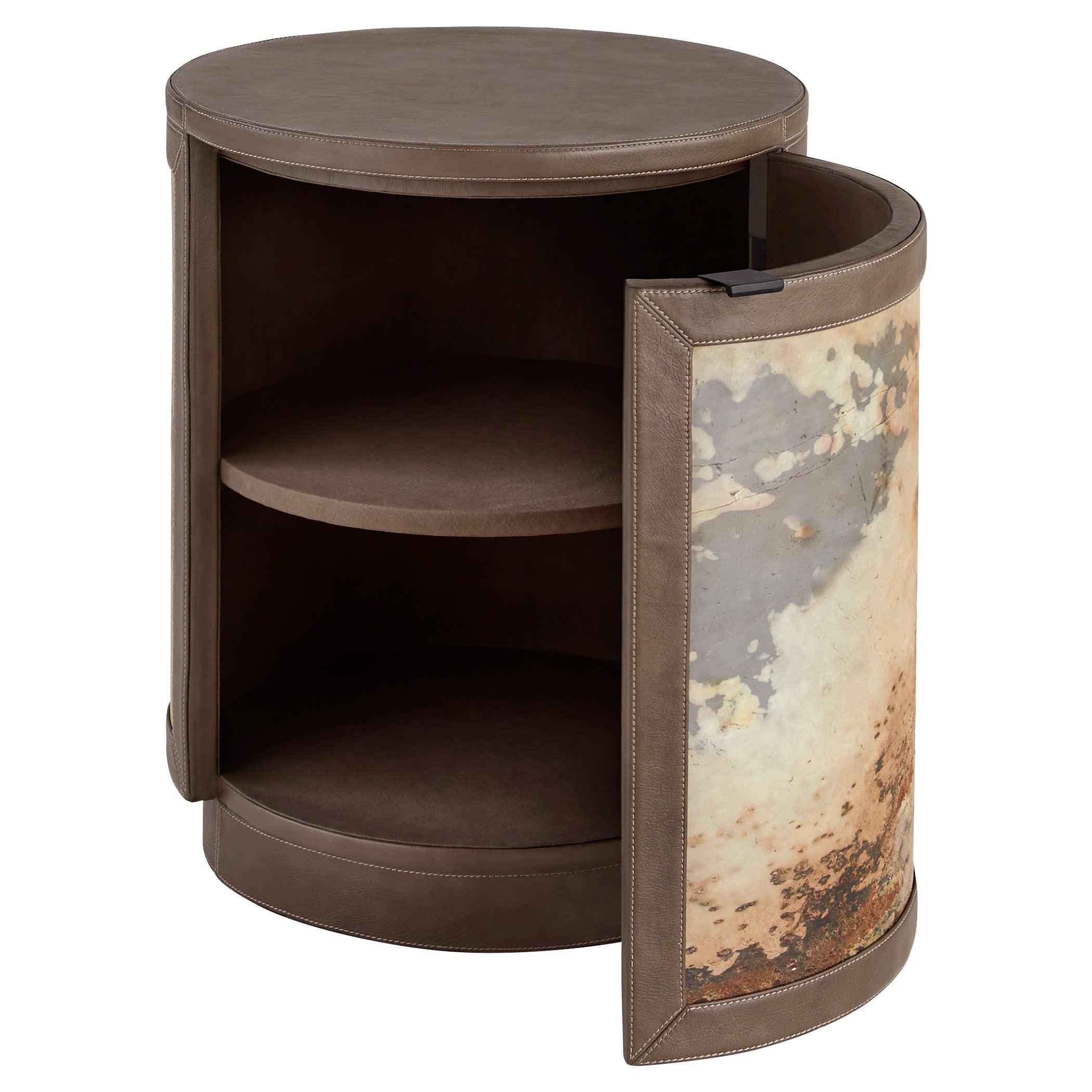 Cyan Design 12217 Side Table, Smoke Grey | Slate Veneer