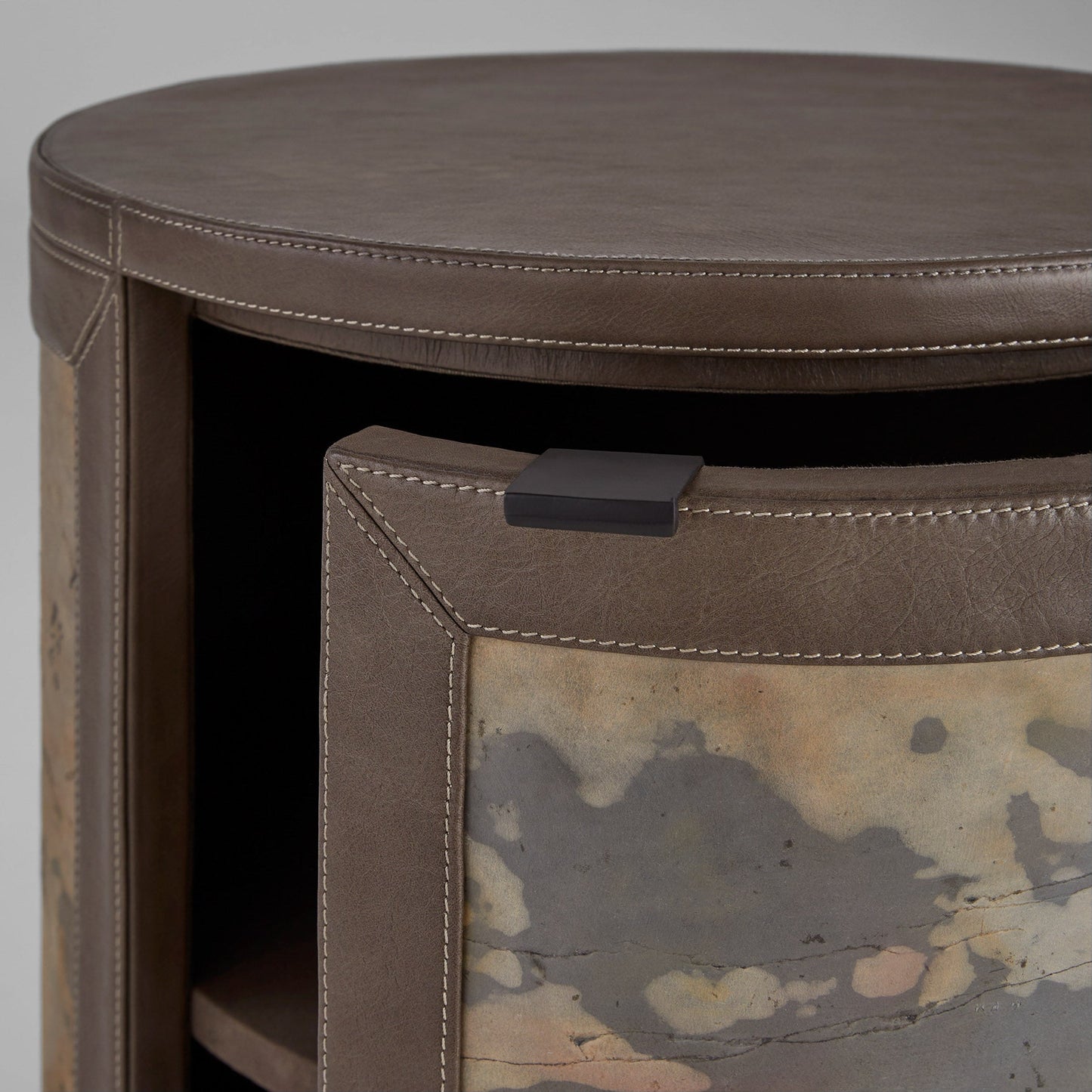 Cyan Design 12217 Side Table, Smoke Grey | Slate Veneer