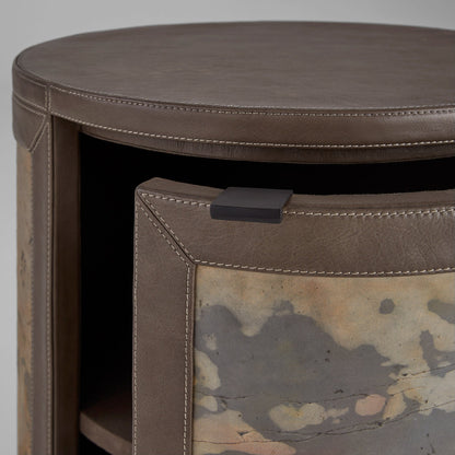 Cyan Design 12217 Side Table, Smoke Grey | Slate Veneer